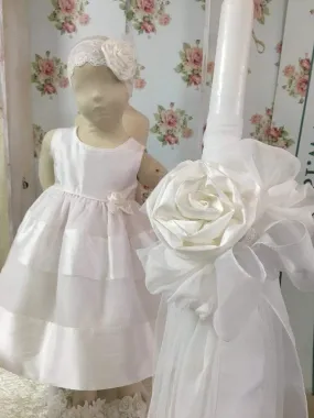 1817- Orgnaza Roses Baptism/ Christening Dress & Set