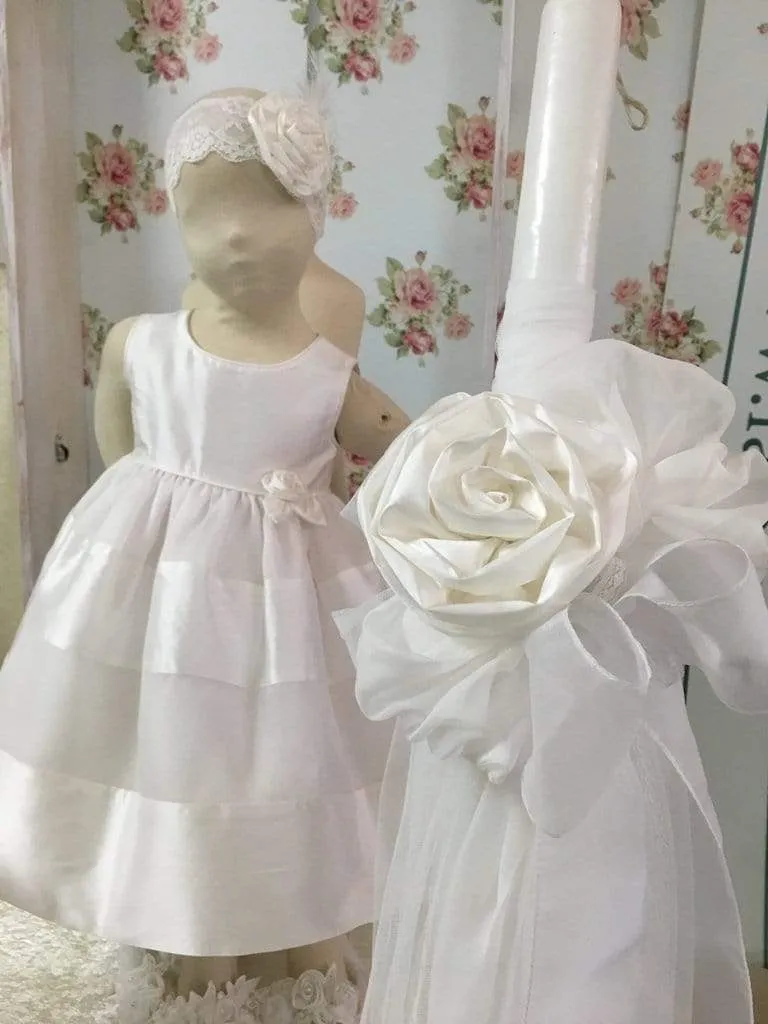 1817- Orgnaza Roses Baptism/ Christening Dress & Set