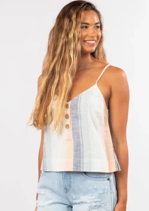 Classic Surf Stripe Cami - Light Blue