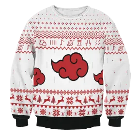 Giftngon - Akatsuki White Christmas Unisex Wool Sweater For Kids