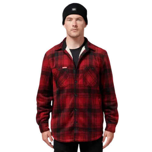 Hard Yakka Mens Legends Sherpa Comfy Fleece Jacket With Free Beanie Work Y06518