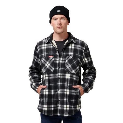 Hard Yakka Mens Legends Sherpa Comfy Fleece Jacket With Free Beanie Work Y06518