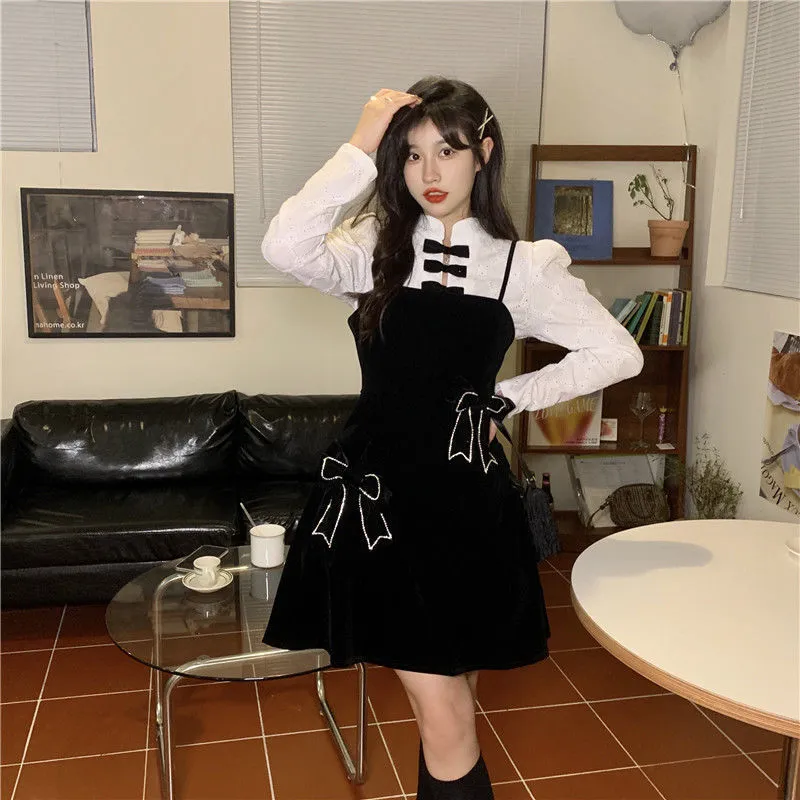 Korean Sweet Black Lolita Dress