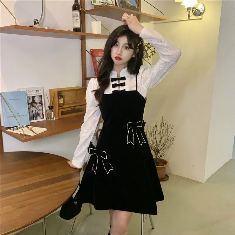 Korean Sweet Black Lolita Dress