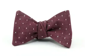 Larry Lou Burgundy Butterfly Bow Tie