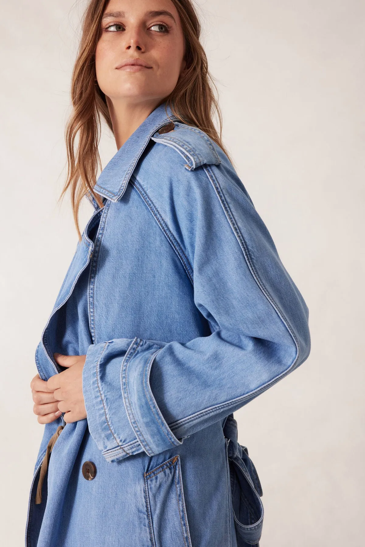 Lg Denim Trench