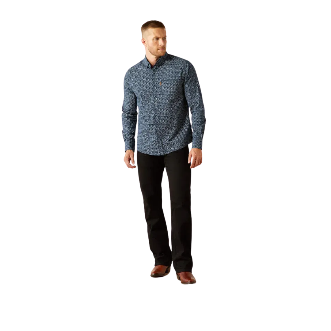 Men's Ariat Marin Modern Fit Navy Shirt 10054854