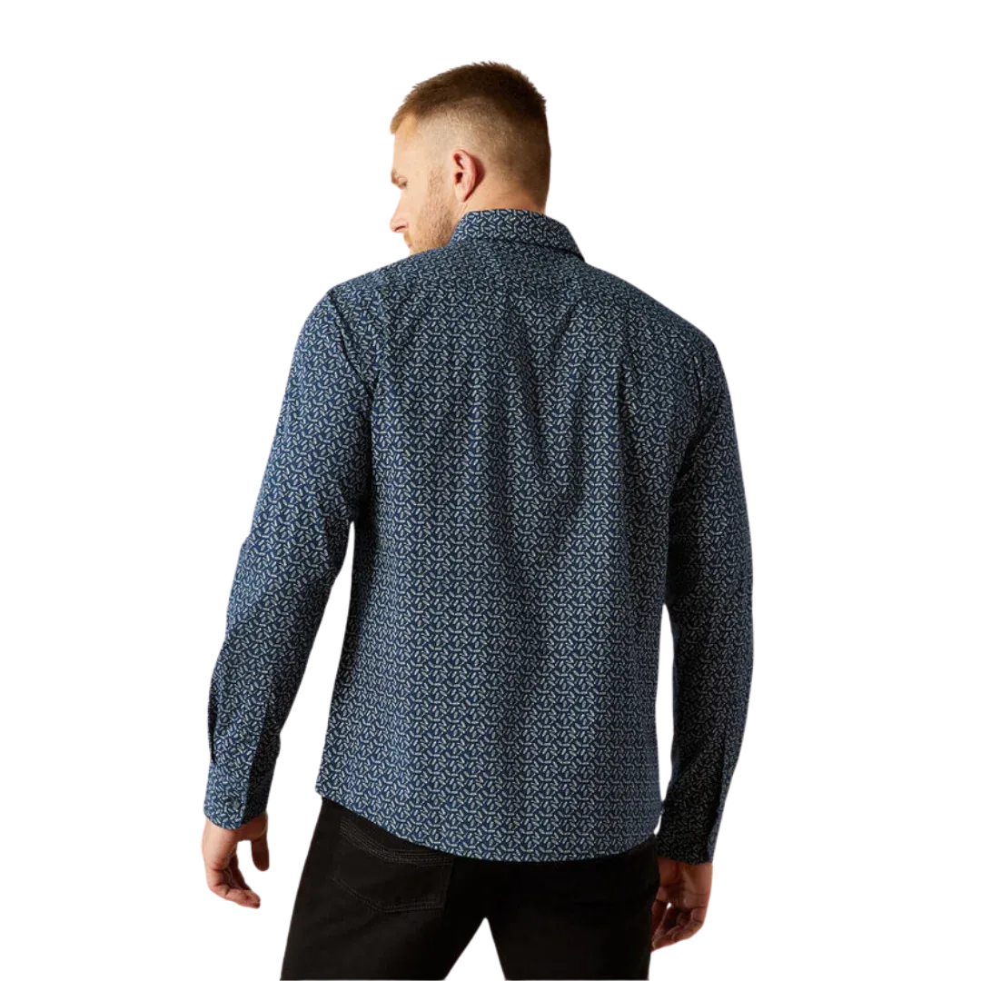 Men's Ariat Marin Modern Fit Navy Shirt 10054854