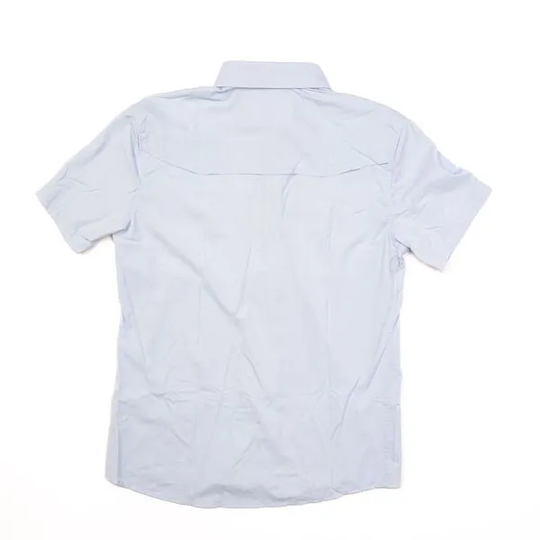 Men's Poncho Light Blue Button Up Shirt Bluesteel-Slm
