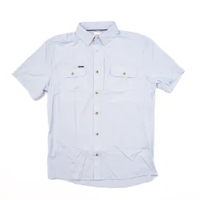 Men's Poncho Light Blue Button Up Shirt Bluesteel-Slm