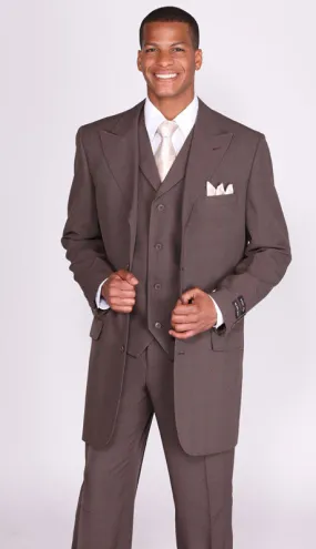 Milano Moda 5265V-BR Mens Suit