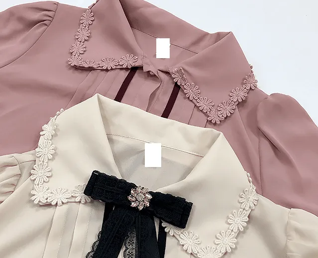 Preppy Style Vintage Button Blouse