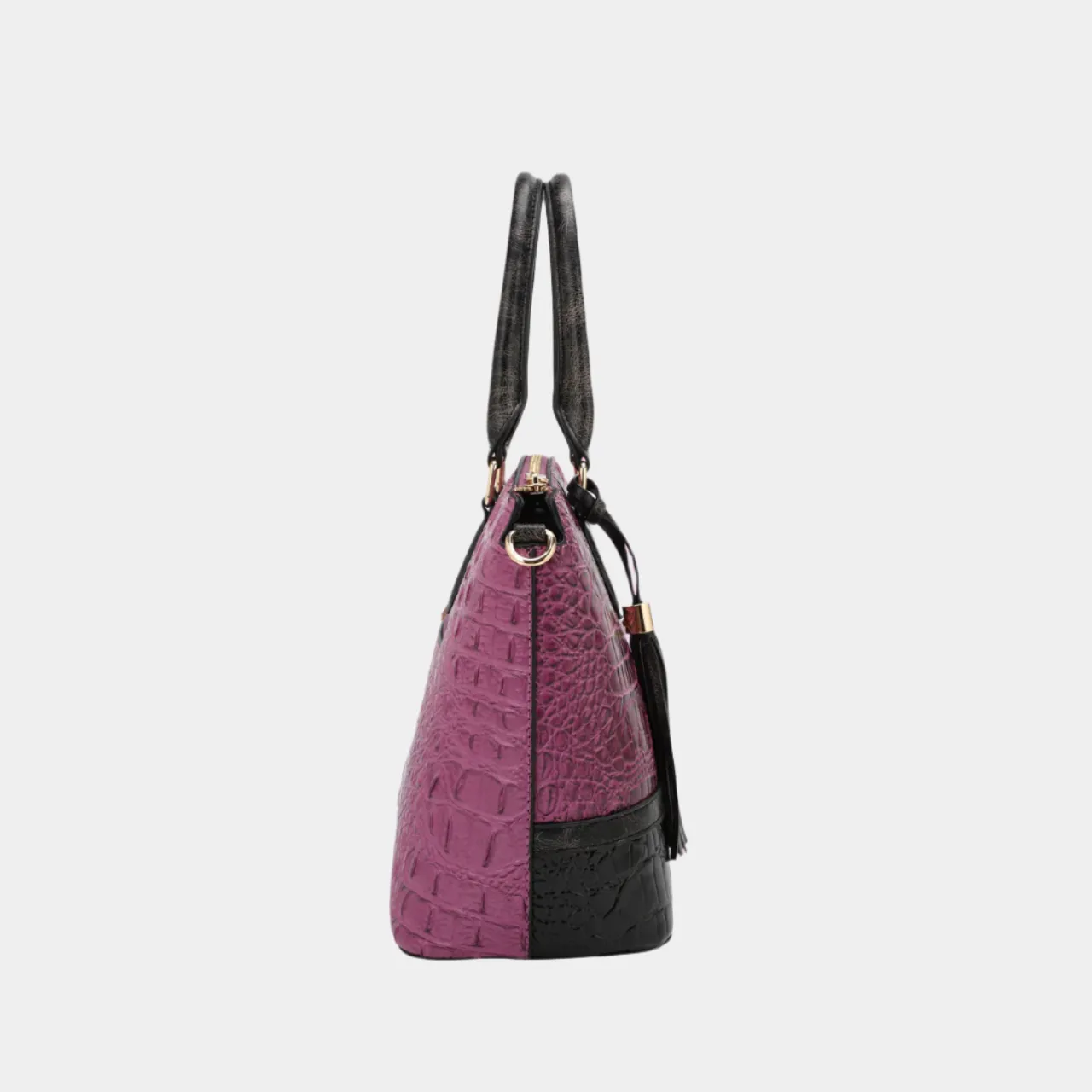 Sienna Crocodile-Embossed Tote Bag Set