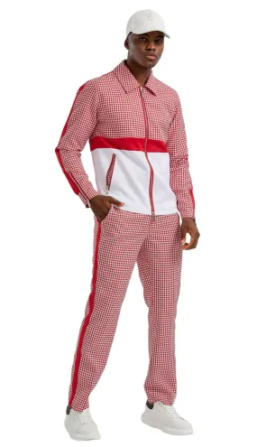 Tazzio M343SK-RED Mens Sport Suit